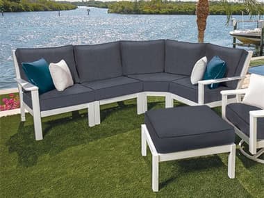 Windward Design Group Sanibel Sectional Recycled Plastic Cushion Lounge Set WINSANIBELSECTIONALSET02