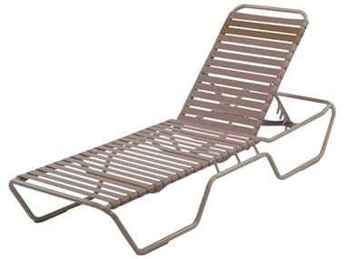 Windward Design Group Country Club Strap Aluminum Skids Chaise Lounge with Extended Bed WINW0310EX
