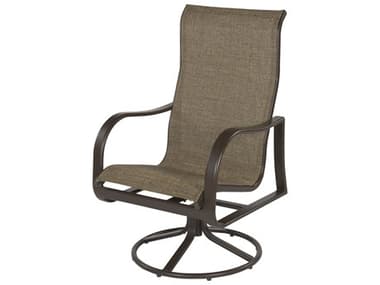 Windward Design Group Corsica Sling Aluminum Swivel Rocker High Back Dining Chair WINW0635HB