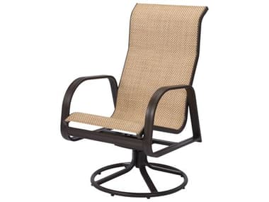 Windward Design Group Cabo Sling Aluminum Swivel Rocker High Back Dining Chair WINW3435HB