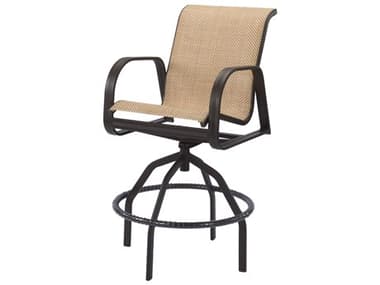 Windward Design Group Cabo Sling Aluminum Swivel Bar Chair WINW3437