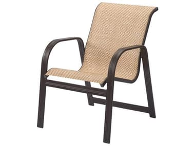 Windward Design Group Cabo Sling Aluminum Stacking Dining Arm Chair WINW3450