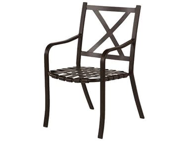 Windward Design Group Lakeside Strap Aluminum Stacking Dining Arm Chair WINW5450