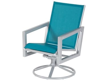 Windward Design Group Madrid Sling Aluminum Swivel Dining Arm Chair WINW6335