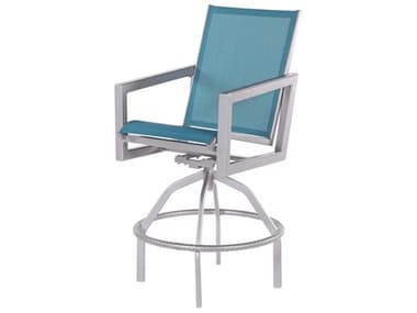 Windward Design Group Madrid Sling Aluminum Swivel Bar Chair WINW6337