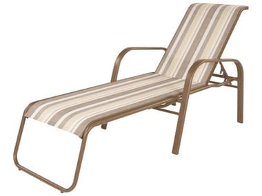 Windward Design Group Anna Maria Sling Aluminum Stacking Chaise Lounge with Arms WINW7710SL