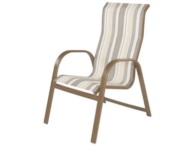 Windward Design Group Anna Maria Sling Aluminum Stacking High Back Dining Chair WINW7750SLHB