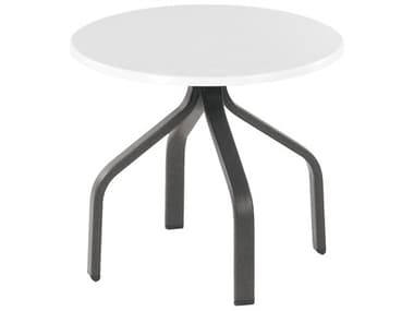 Windward Design Group Fiberglass Top Tables Aluminum 18''Wide Round Side Table WINWT1818F