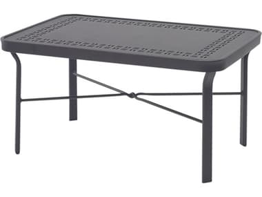 Windward Design Group Mayan Punched Aluminum Tables Rectangular Coffee Table WINWT183418MYN