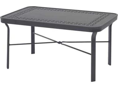 Windward Design Group Sunburst Punched Aluminum Tables Rectangular Coffee Table WINWT183418SB
