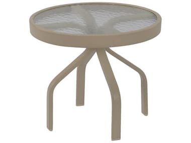 Windward Design Group Acrylic Top Tables Aluminum 24''Wide Round Side Table WINWT2418A