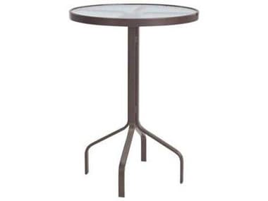 Windward Design Group Acrylic Top Tables Aluminum 30''Wide Round Balcony Table WINWT301836A
