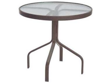 Windward Design Group Acrylic Top Tables Aluminum 30''Wide Round Dining Table WINWT3018A