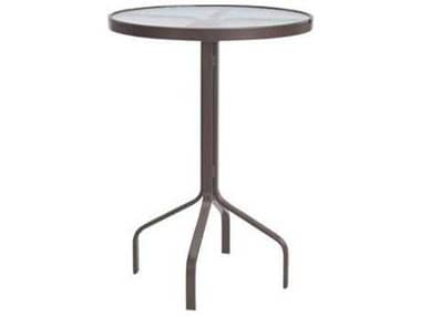Windward Design Group Acrylic Top Tables Aluminum 30''Wide Round Bar Table WINWT3018BA