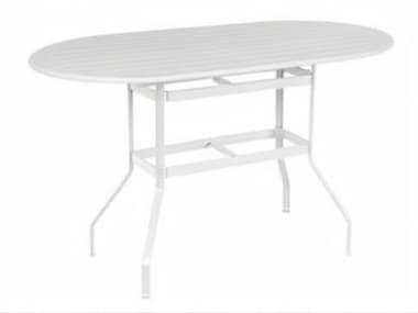 Windward Design Group Newport MGP Tables Aluminum Oval Umbrella Hole Counter Table WINWT306036NU