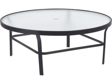 Windward Design Group Glass Top Aluminum 36 Round Table WINWT3618CDG