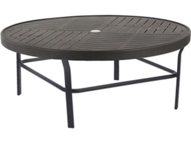 Windward Design Group Napa Punched Aluminum Tables Aluminum 47''Wide Round Conversation Table WINWT4718CDNA