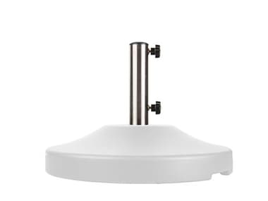 Windward Design Group 80lbs Concrete Umbrella Base - White Umbrella Base with Steel Pole-Under Tables Only WINWUBSF80