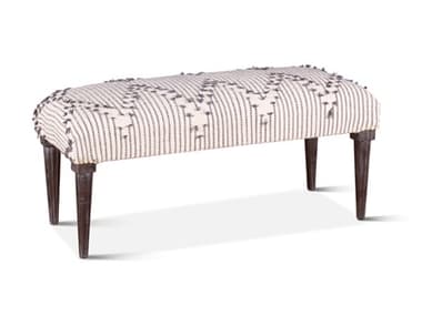 World Interiors Algiers 43" Black Fabric Upholstered Accent Bench WITZWALGRBN42D