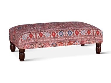 World Interiors Algiers 47" Brown Fabric Upholstered Accent Bench WITZWALGROTT48