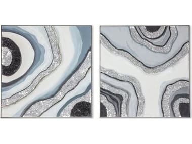World Interiors Gemstone Grace Motif Canvas Wall Art WITZWART01