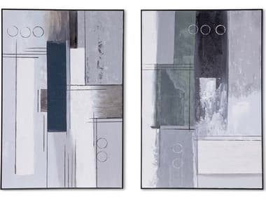 World Interiors Parallel Horizons Motif Canvas Wall Art WITZWART10