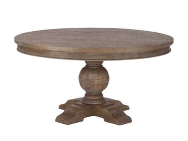 World Interiors Chatham Downs 48" Round Wood Weathered Teak Dining Table WITZWCADOTR48WT