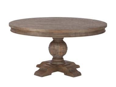 World Interiors Chatham Downs 54&quot; Round Wood Weathered Teak Dining Table WITZWCADOTR54WT