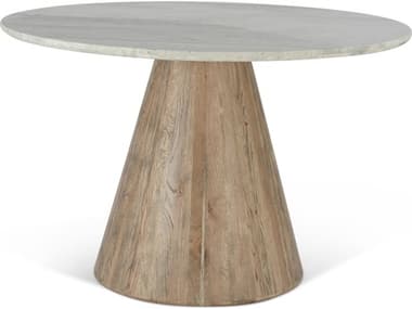 World Interiors Caldera Round Stone Natural Dining Table WITZWCALRD48WTLO