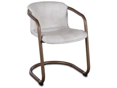 World Interiors Chiavari Leather White Upholstered Arm Dining Chair WITZWCIDC22VW2X