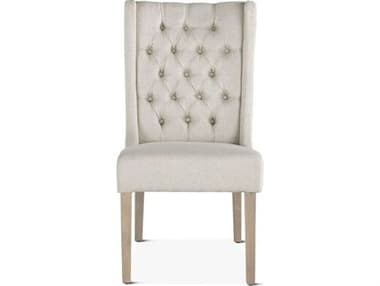 World Interiors Chloe Birch Wood White Upholstered Armless Dining Chair WITZWCL04N