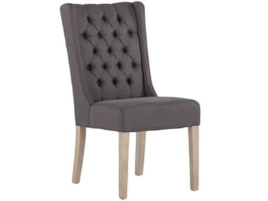 World Interiors Chloe Birch Wood Gray Upholstered Armless Dining Chair WITZWCL11N