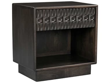 World Interiors Cairo 1-Drawer Brown Mango Wood Nightstand WITZWCRONC26DJ