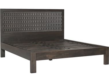 World Interiors Cairo Brown Mango Wood King Platform Bed WITZWCROPBKDJ