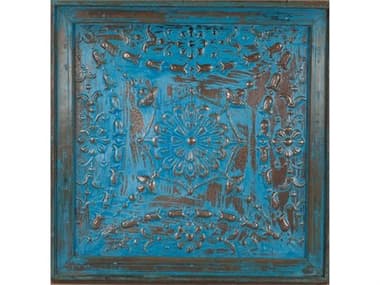 World Interiors Curio Antique Blue Wood Wall Art WITZWCURCEIBLUSM