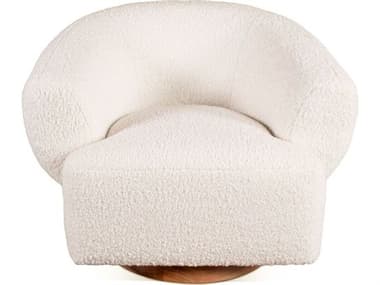 World Interiors Florence Swivel White Accent Chair WITZWFLOACCB