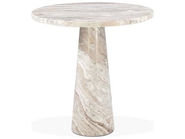 World Interiors Giza 30" Round Marble Dining Table WITZWGZARD30BRM