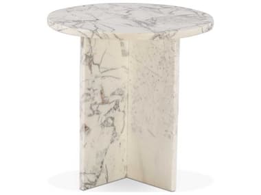 World Interiors Giza Round Marble End Table WITZWGZAST20ABM