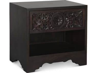 World Interiors Haveli 1-Drawer Mango Wood Nightstand WITZWHANCP26VB