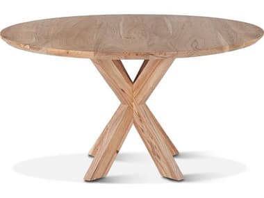 World Interiors Stockholm 54" Round Wood Natural Dining Table WITZWHOLMRD54