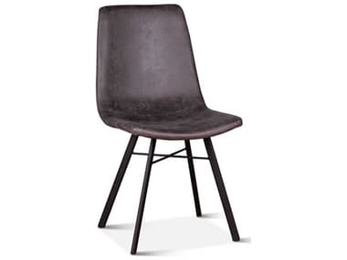 World Interiors Hudson Microfiber Black Upholstered Side Dining Chair WITZWHUDCCHAR2X