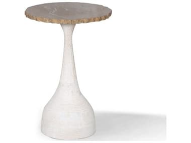 World Interiors Madrid Round Marble End Table WITZWMADSTR