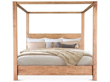 World Interiors Mesa Brushed Acacia Natural Wood King Four Poster Bed WITZWMSACKBBA