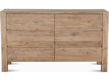 World Interiors Mesa 6-Drawers Natural Acacia Wood Double Dresser WITZWMSADRBA