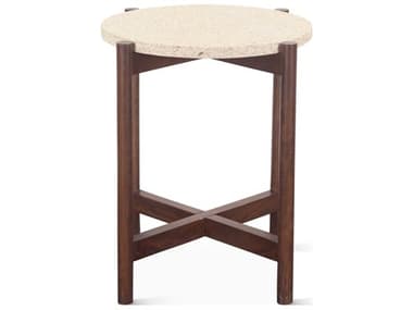 World Interiors Notion 18" Round Marble End Table WITZWNOTST18BMWN