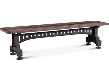 World Interiors Sterling Gray Brown Accent Bench WITZWOMBN80F