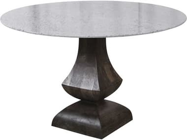 World Interiors Palm Desert 47" Round Marble Dining Table WITZWPDRD47CGPPBW