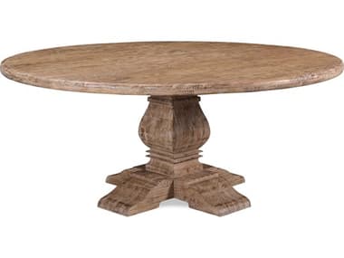 World Interiors Pengrove Round Wood Antique Oak Dining Table WITZWPG7229