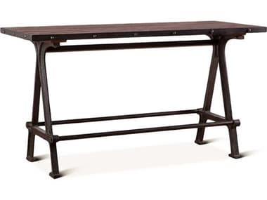 World Interiors Paxton Rectangular Wood Natural Gray Zinc Dining Table WITZWPXGT66