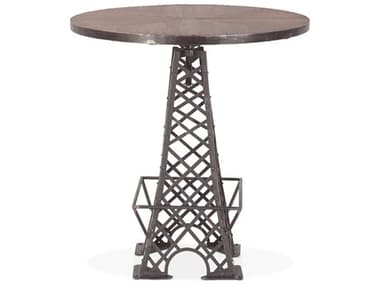 World Interiors Rustic Revival Round Wood Bar Table WITZWRRBT32